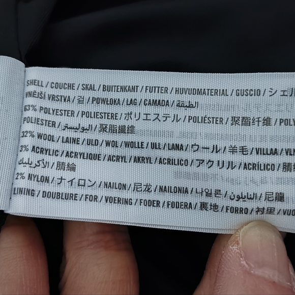 Abercrombie & Fitch checked wool blend coat - Picture 7 of 7